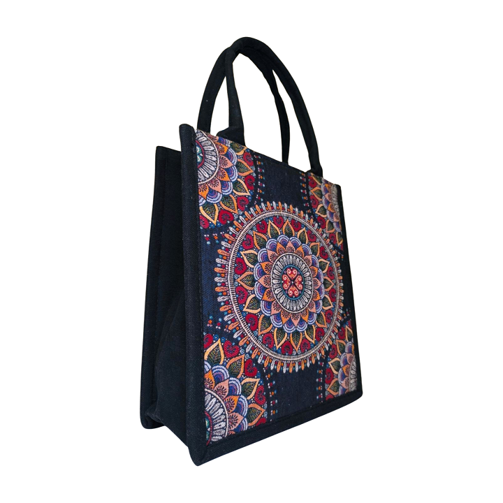 Sac de luxe double face pour femme en coton et lin